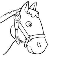 Horse coloring game glitter